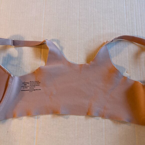 Soma Vanishing Back Full Coverage Underwire Beige Gold Lace Smooth Bra … - Picture 4 of 6